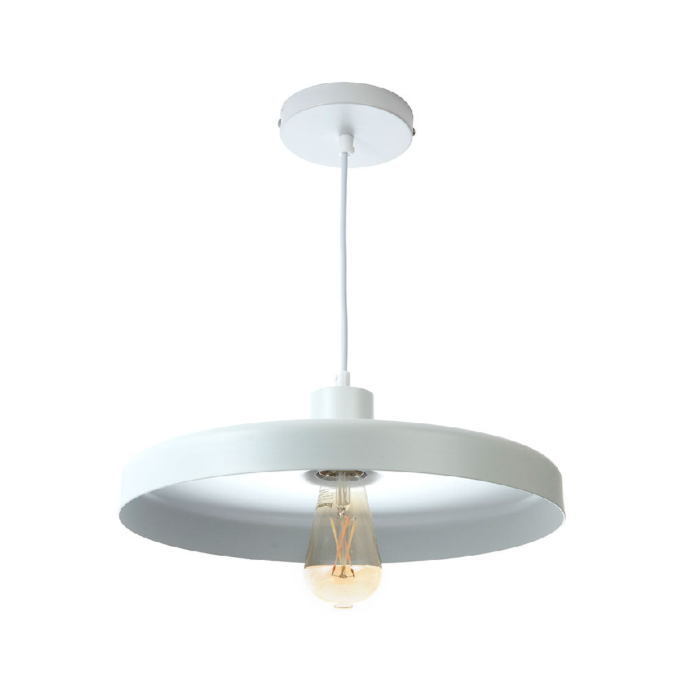 LÁMPARA COLGANTE ELIO BLANCO, 15 W, BASE E27, INTERIOR, AL