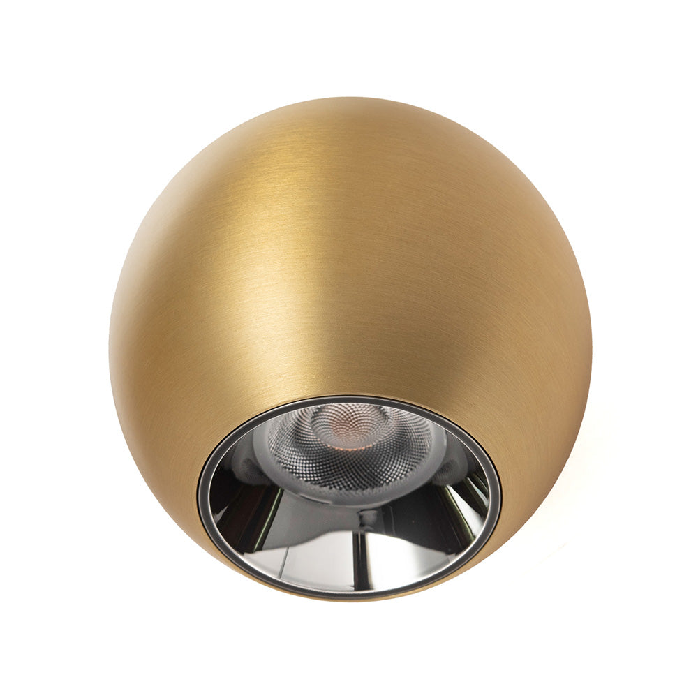 LÁMPARA SOBREPONER HS-ES ORB LATÓN 12W 3000K, 1033LM, IP20