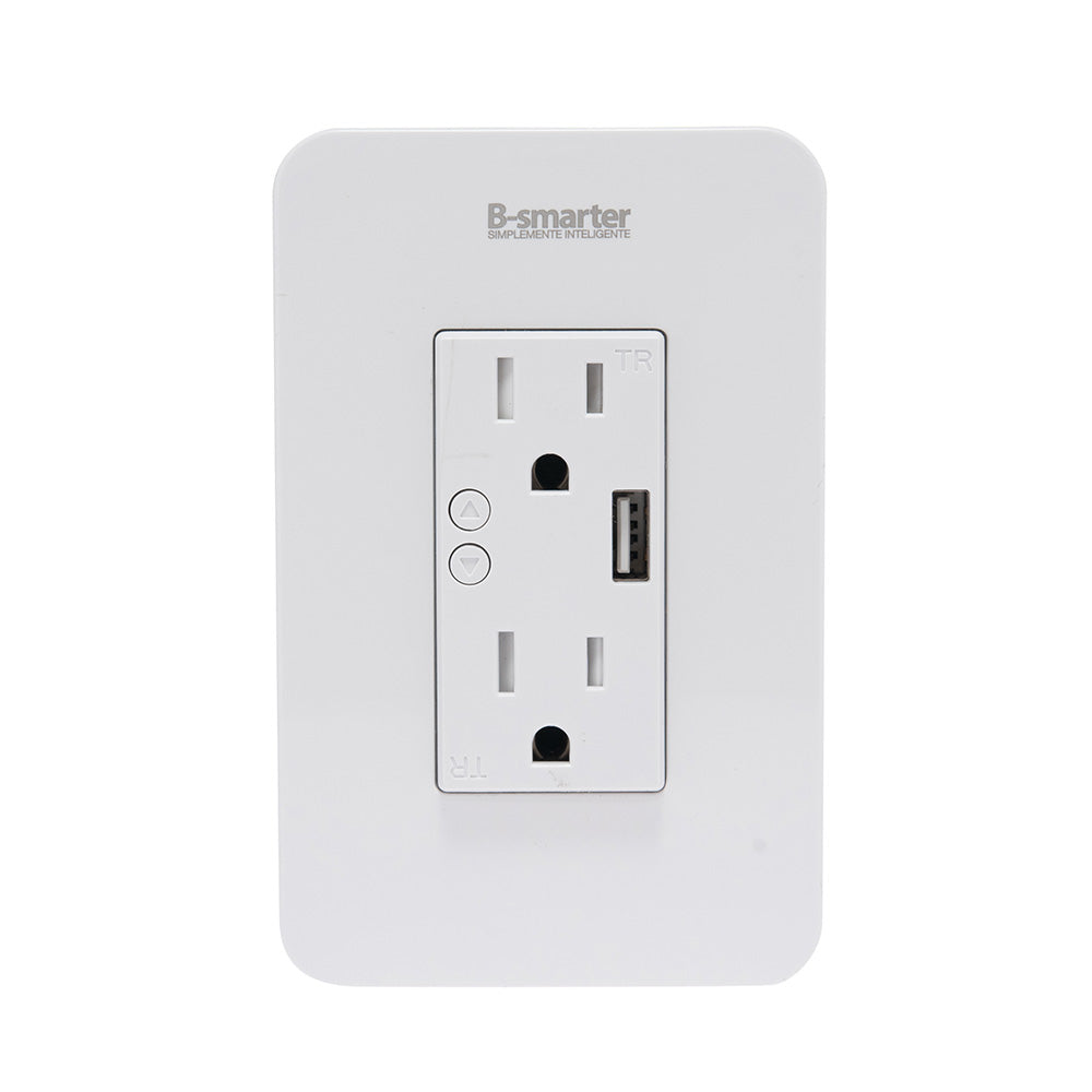 CONTACTO DOBLE CON USB SMART, MANEJO POR APP