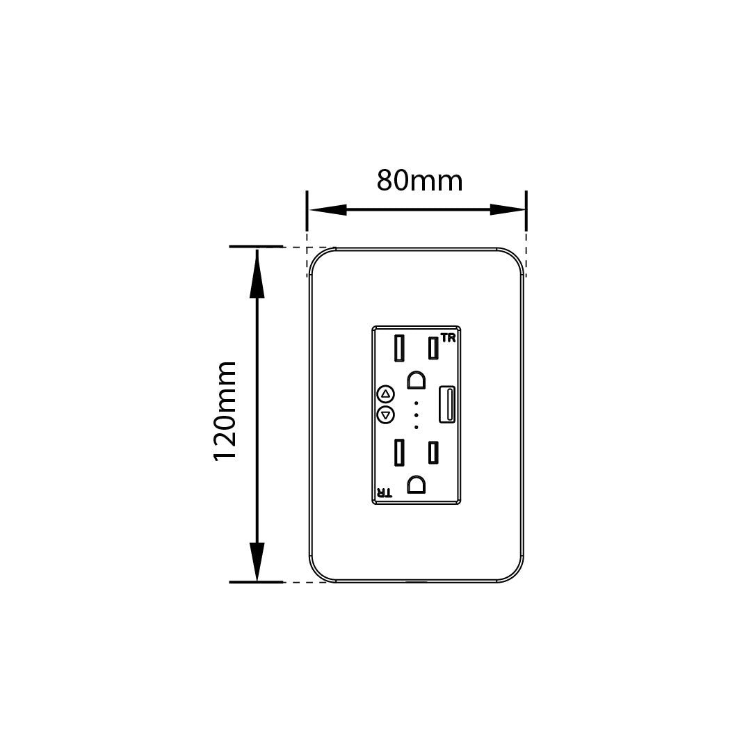 CONTACTO DOBLE CON USB SMART, MANEJO POR APP