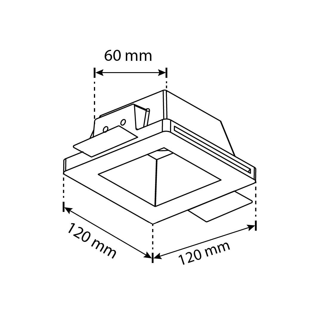 MARCO EMPOTRABLE Y6R6 DE YESO PARA FOCO LED, 8W, BASE MR16