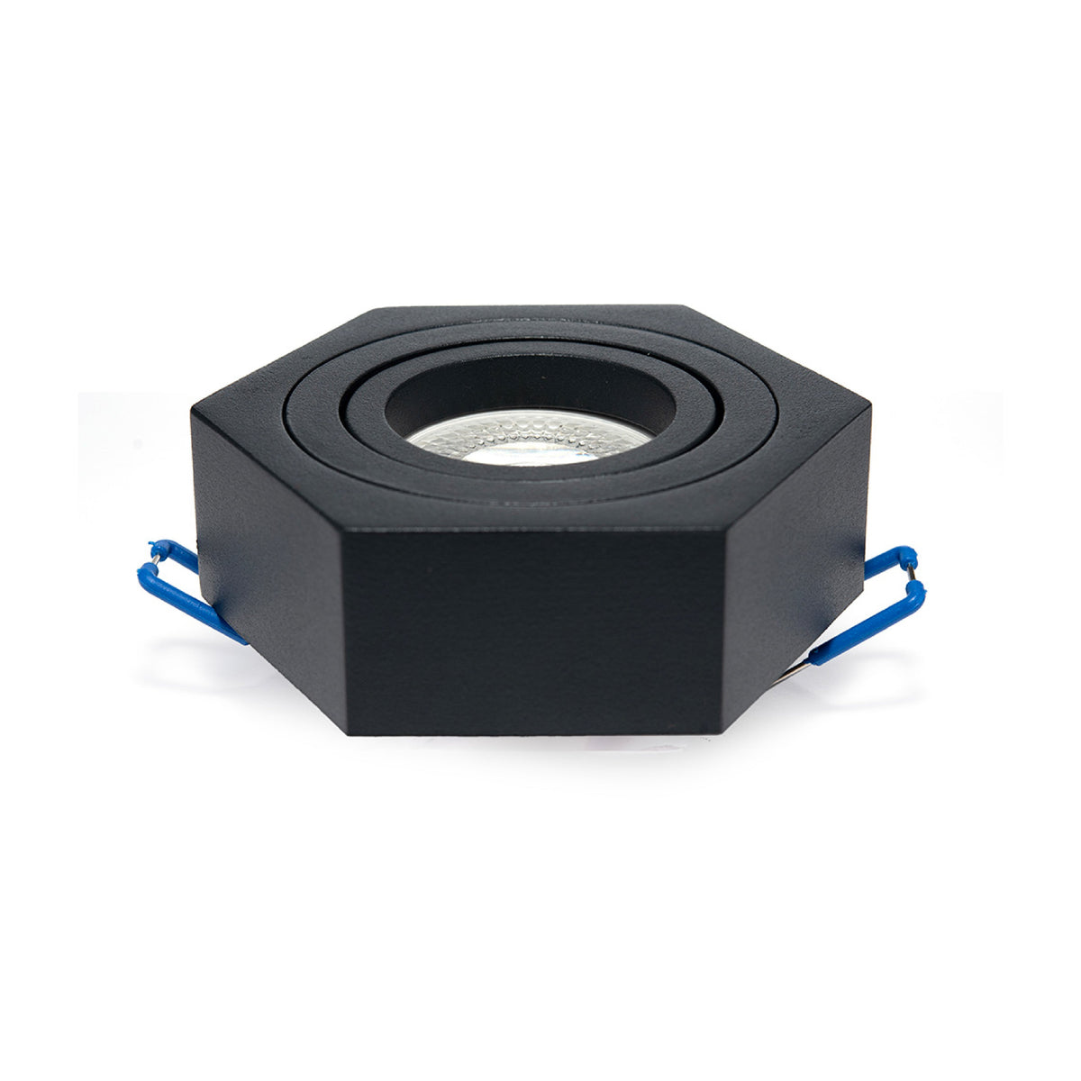 MARCO EMPOTRABLE NEGRO Y1R1 PARA FOCO LED, 6.5W, GU10 Y MR16