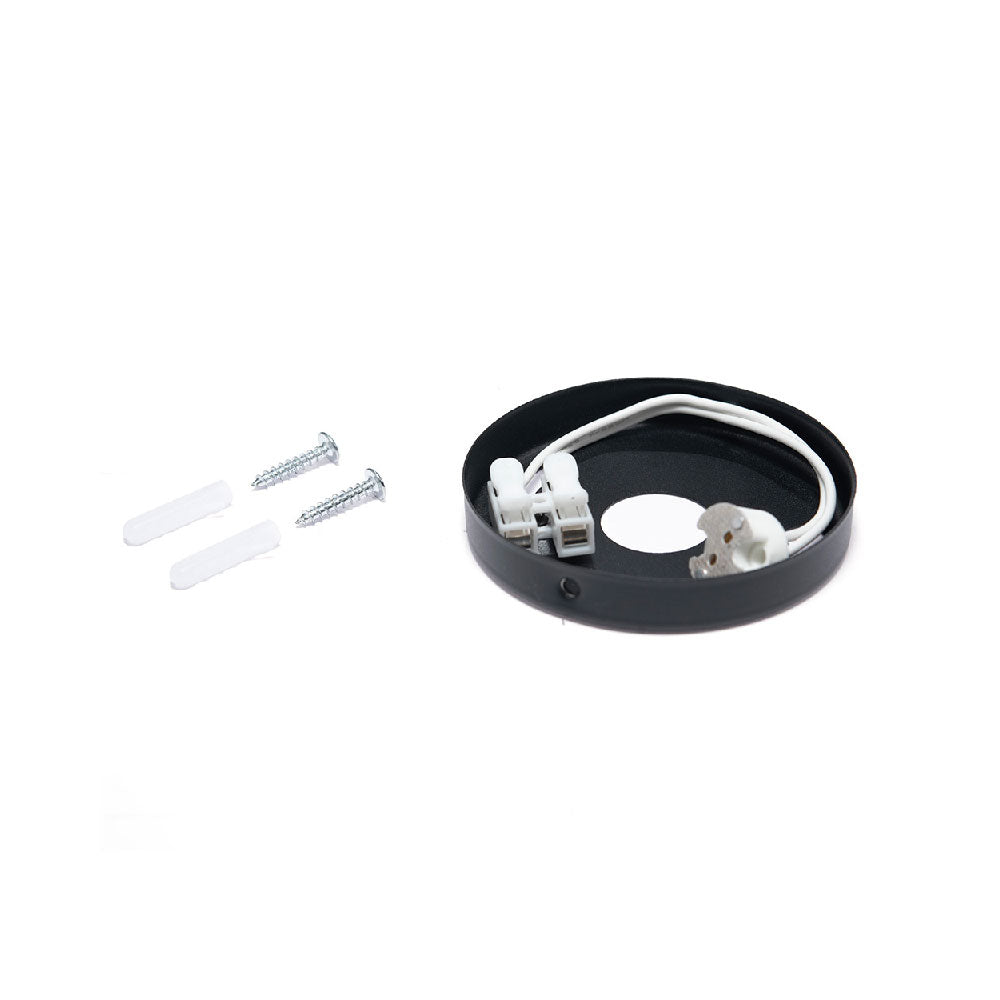 MARCO SOBREPONER NEGRO Y9R9, FOCO LED, 6.5W, BASE MR16