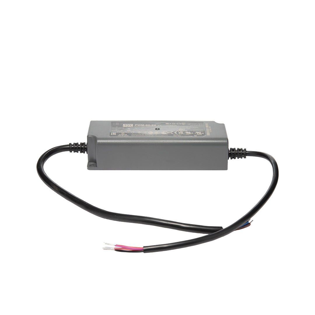 DRIVER GRIS EXTERIOR 60W 24V ENTRADA 100-305V PARA TIRA LED