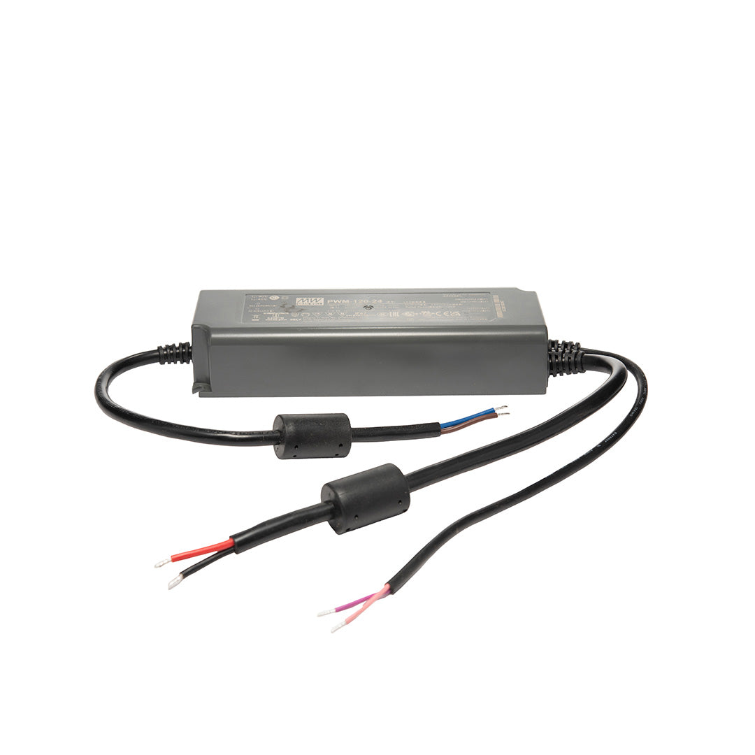 DRIVER GRIS EXTERIOR 120W 24V ENTRADA 100-305V PARA TIRA LED