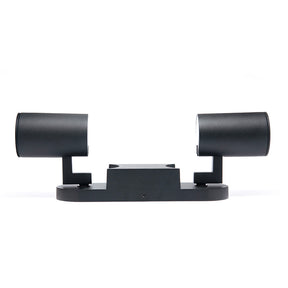 LÁMPARA SOBREPONER DOBLE DIRIGIBLE TURK NEGRO 16W BASE GU10