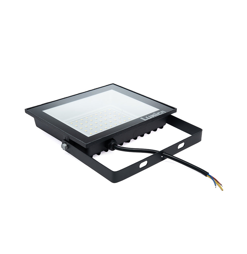 REFLECTOR LED LÚMICO, 50 W, 6500 K, IP 65, NEGRO