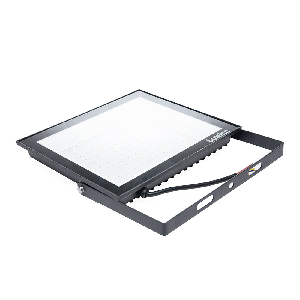 REFLECTOR LED LÚMICO, 100 W, 6500 K, IP 65, NEGRO