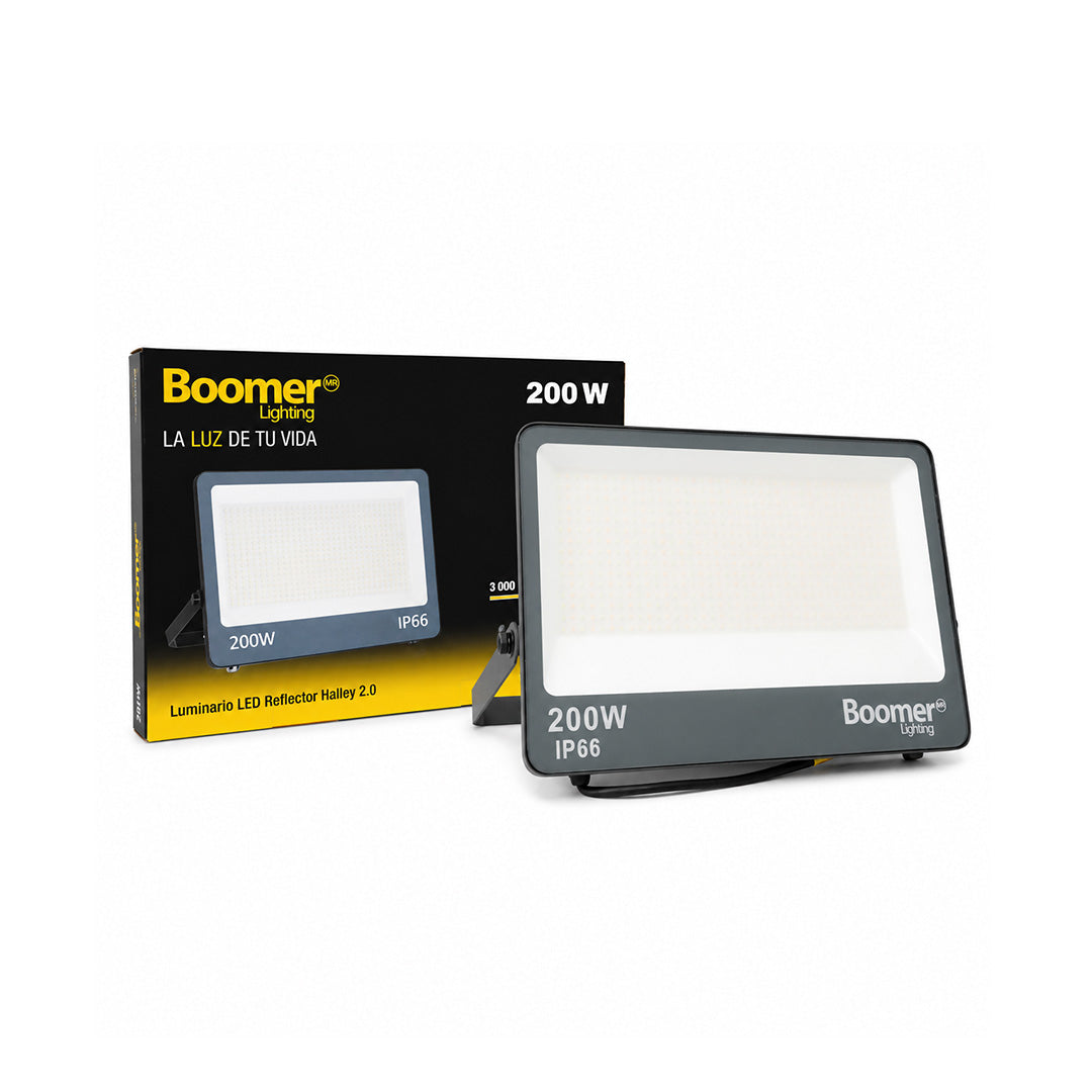 REFLECTOR LED HALLEY GRIS EXTERIOR 200W COLOR LUZ AJUSTABLE