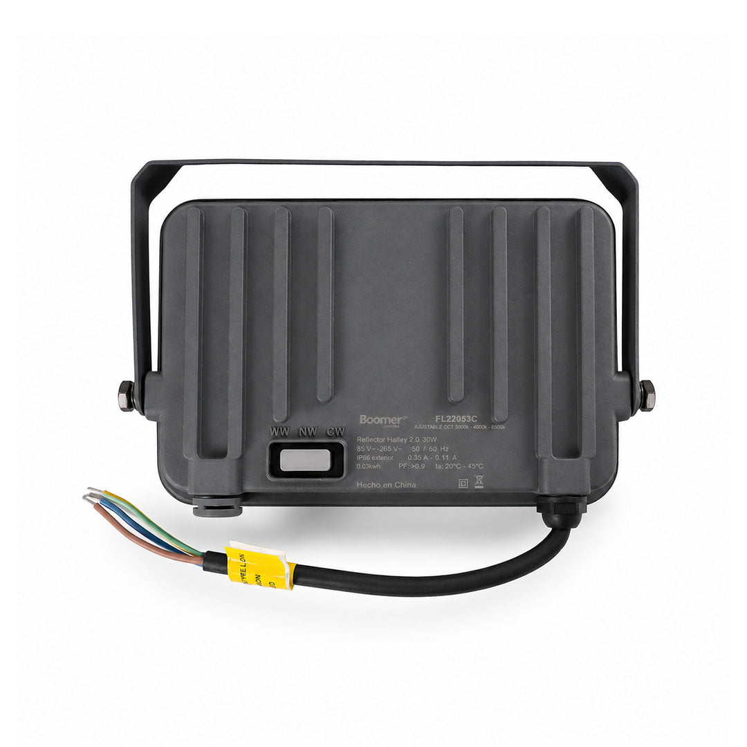 REFLECTOR LED HALLEY GRIS EXTERIOR 30W COLOR LUZ AJUSTABLE
