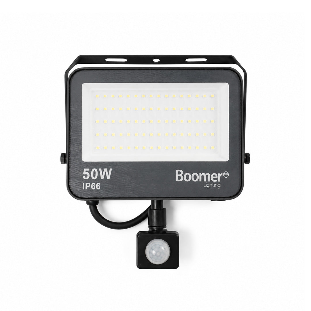 REFLECTOR LED SENSOR DE MOVIMIENTO 50W EXTERIOR LUZ FRÍA