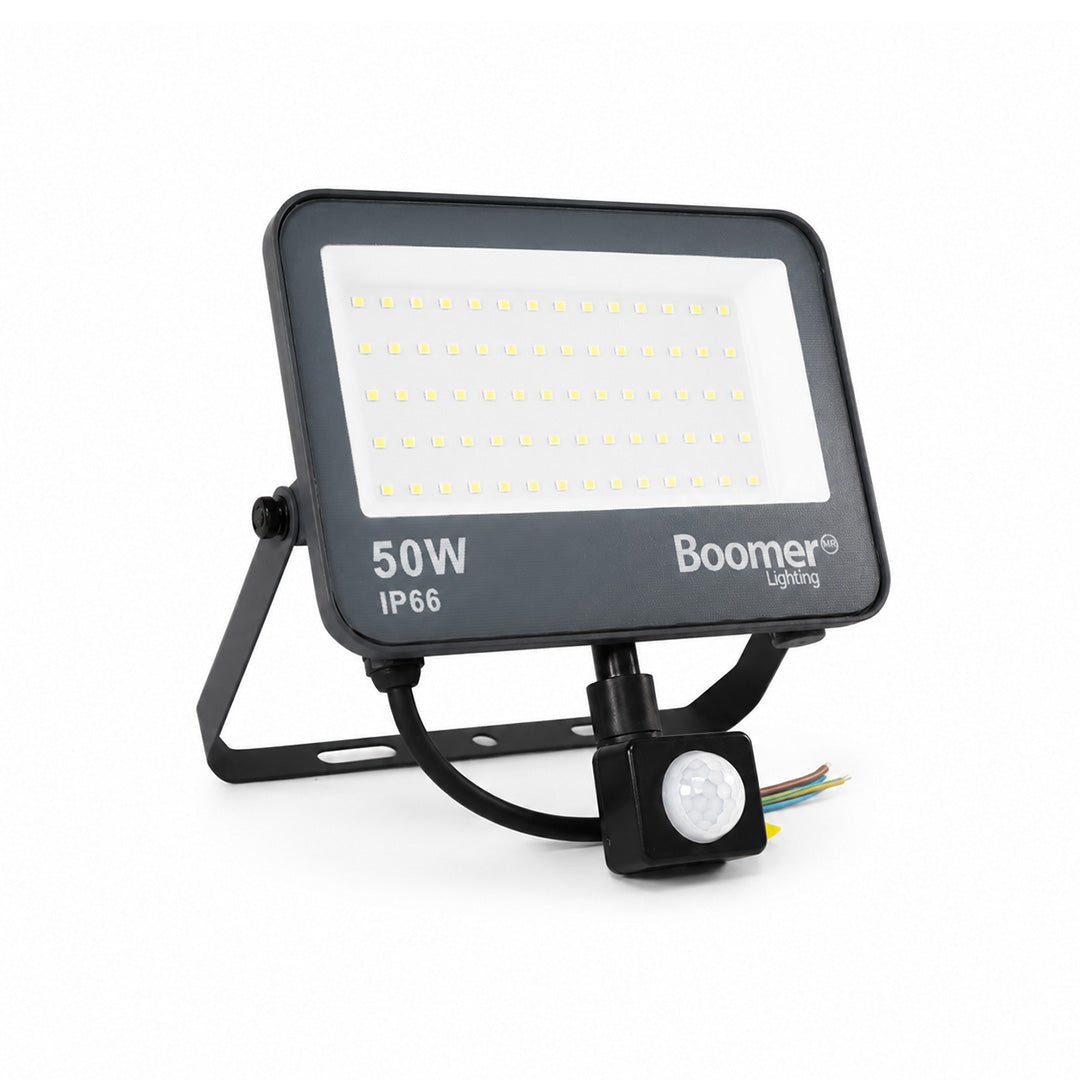 REFLECTOR LED SENSOR DE MOVIMIENTO 50W EXTERIOR LUZ FRÍA