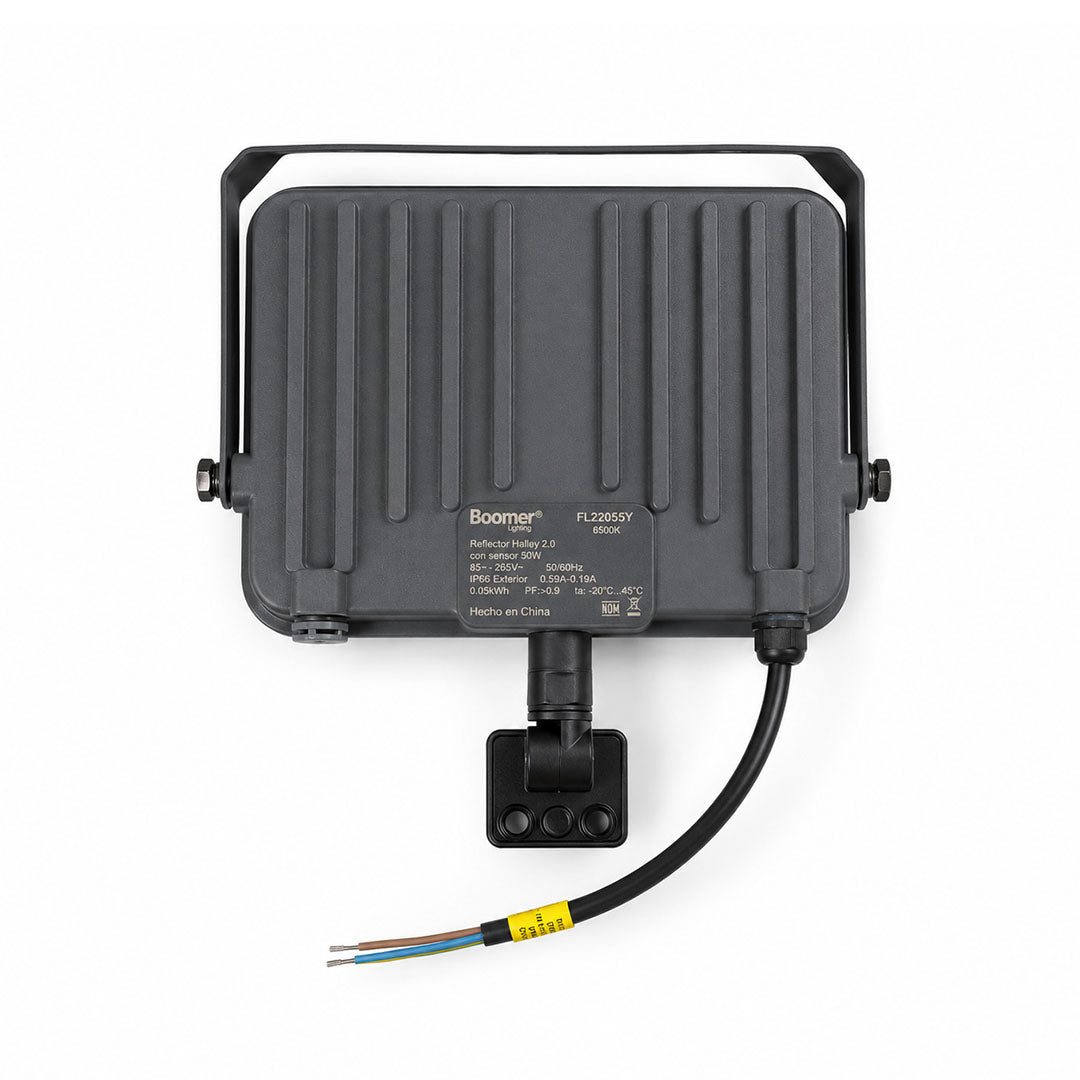 REFLECTOR LED SENSOR DE MOVIMIENTO 50W EXTERIOR LUZ FRÍA