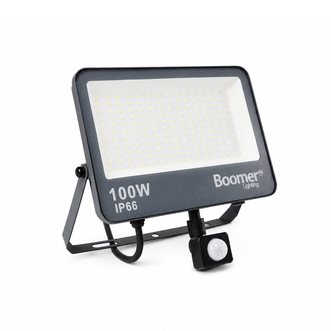 REFLECTOR LED SENSOR DE MOVIMIENTO 100W EXTERIOR LUZ FRÍA