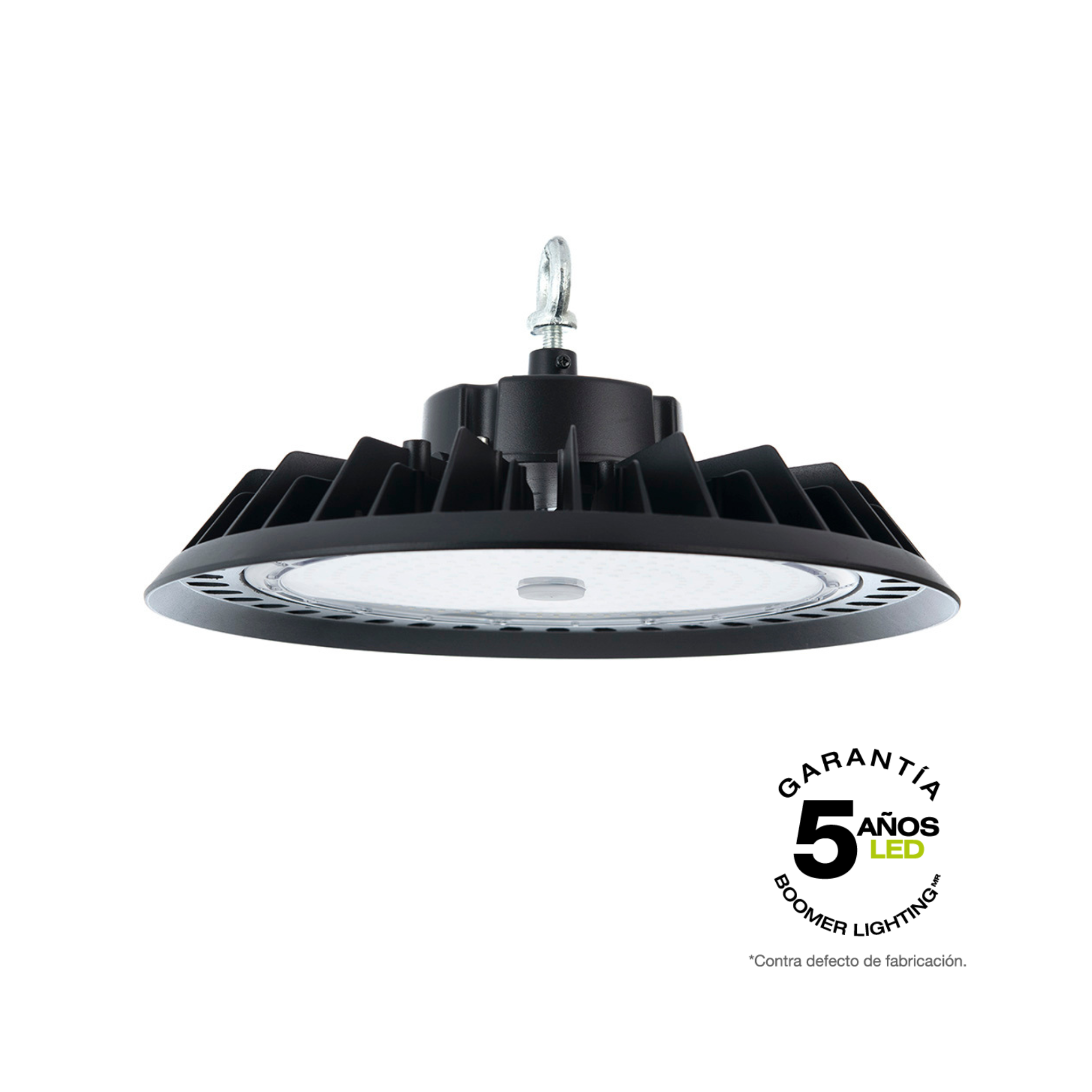 LÁMPARA INDUSTRIAL HIGHBAY LED UFO 200W LUZ FRÍA 5500K IP65 34 000 LM