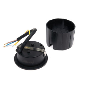 LÁMPARA DE CORTESÍA EMPOTRABLE NEGRO DT, 3W, 3000K, IP65