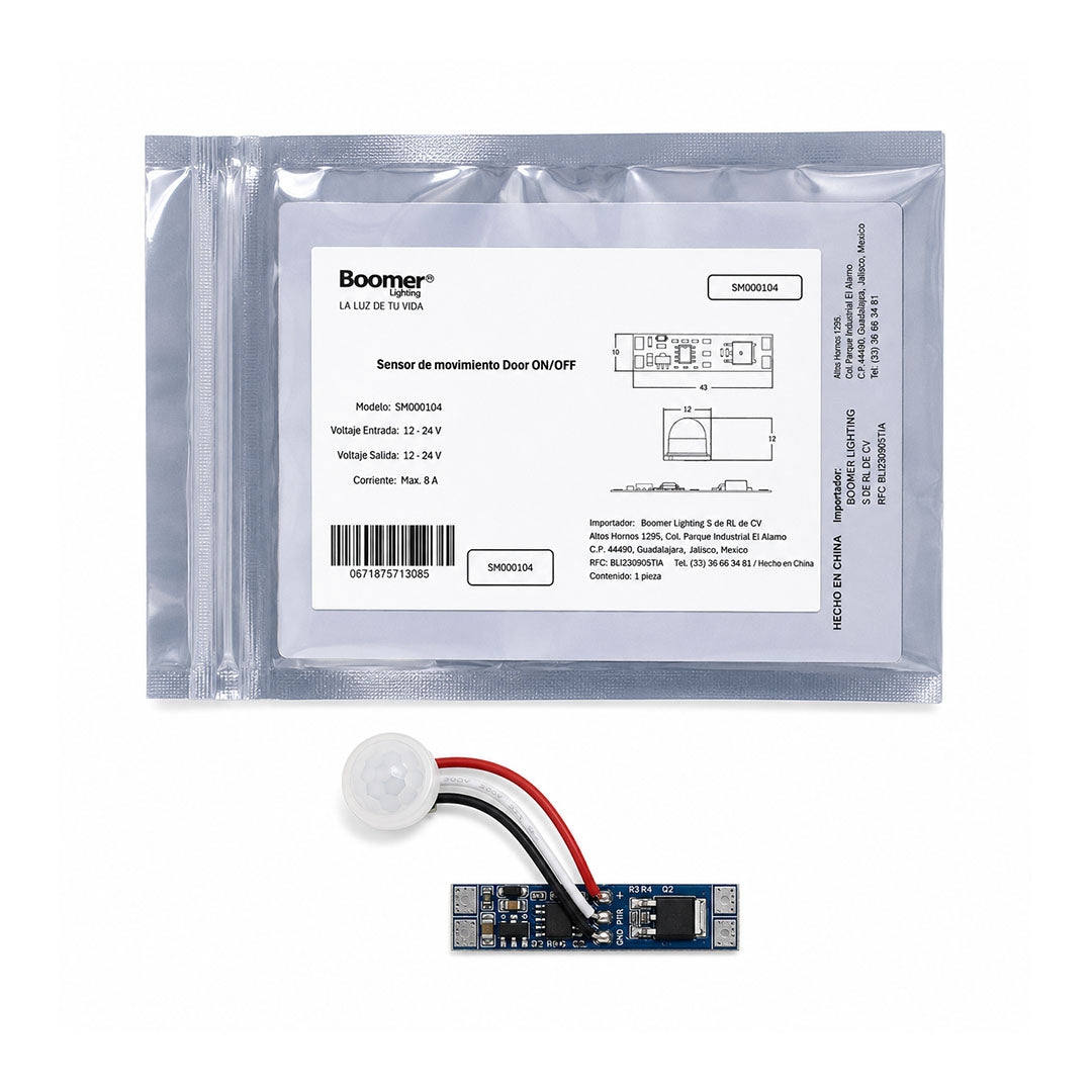 SENSOR DE MOVIMIENTO PIR HS PARA TIRA LED 12V 24V MAX 192W