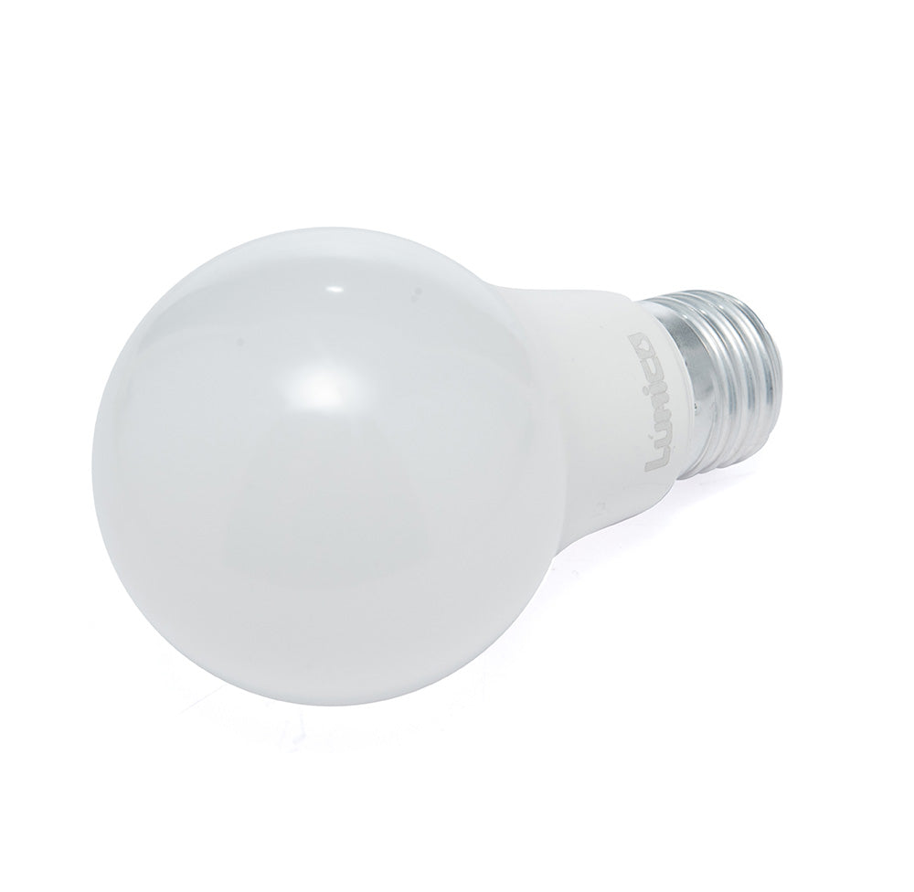PAQUETE DE 5 FOCOS LED LÚMICO, A19, 9W, LUZ FRÍA, 810 LM, BASE E27