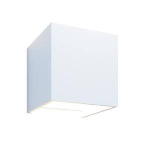 LÁMPARA ARBOTANTE BOX 3D BLANCO, 6W, LUZ CÁLIDA, EXTERIOR