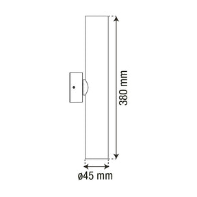 ARBOTANTE DORADO PARA PARED ZEN 2X10W, 36°, LUZ CÁLIDA, 822 LM