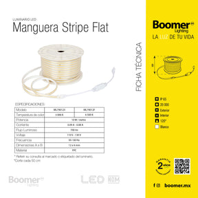 MANGUERA LED STRIPE 25 METROS, CORTE A 50CM, LUZ CÁLIDA, EXT