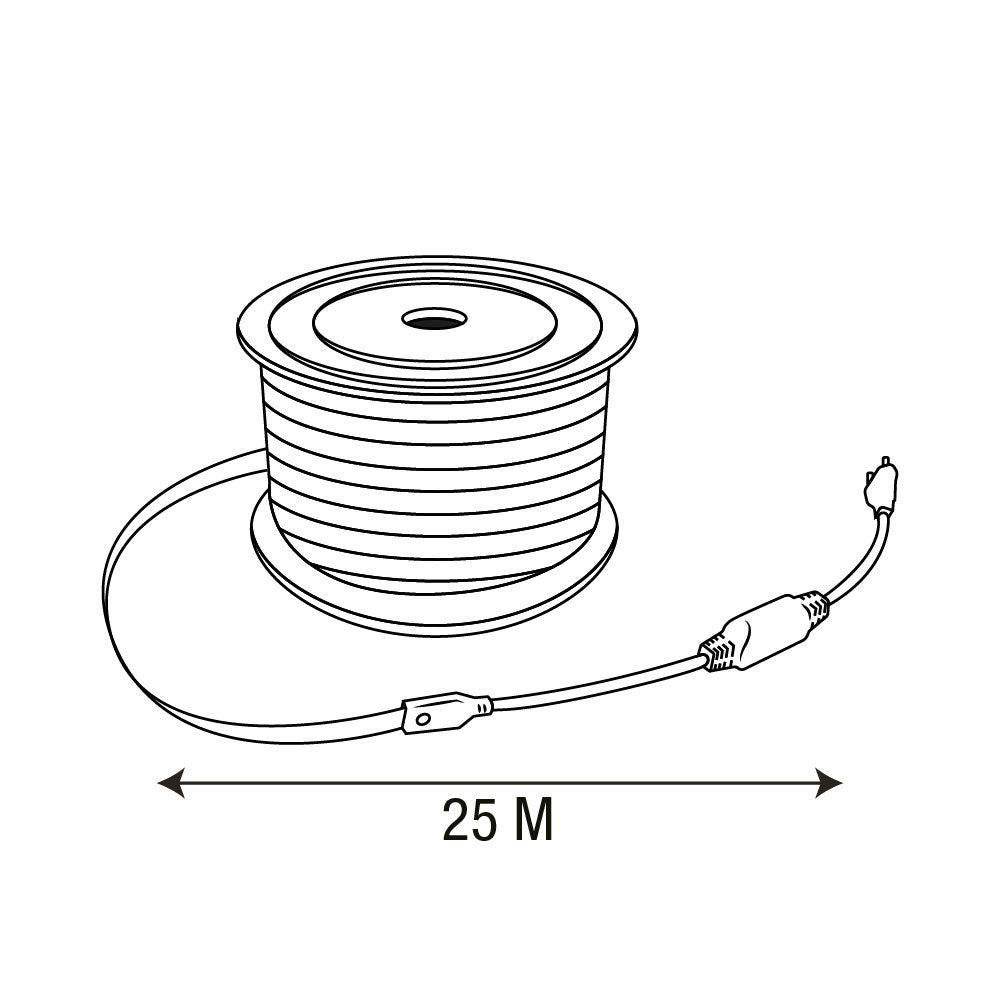 MANGUERA LED STRIPE 25 METROS, CORTE A 50CM, LUZ FRÍA, EXT