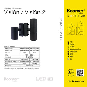 LÁMPARA ARBOTANTE VISION GRIS, BASE GU10, 6.5 W, EXTERIOR
