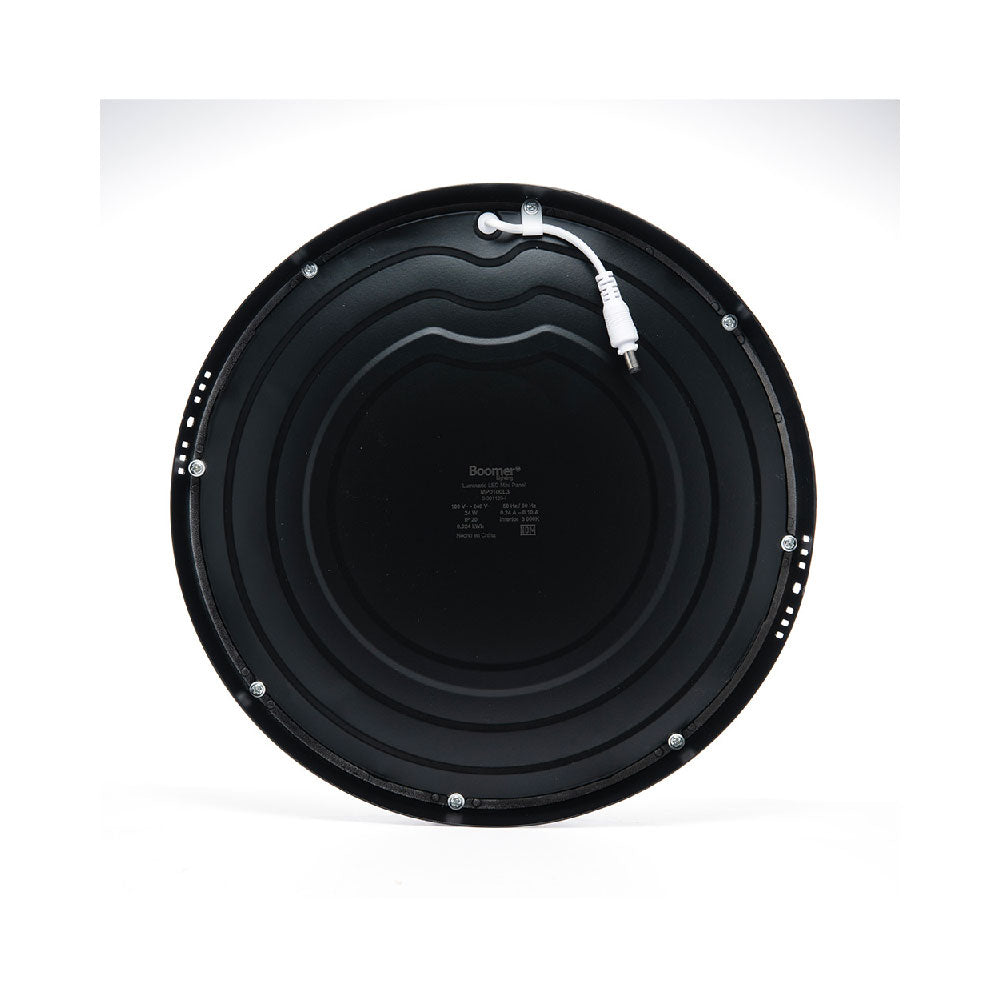 PANEL LED REDONDO NEGRO 24W DE SOBREPONER LUZ CÁLIDA 3000K