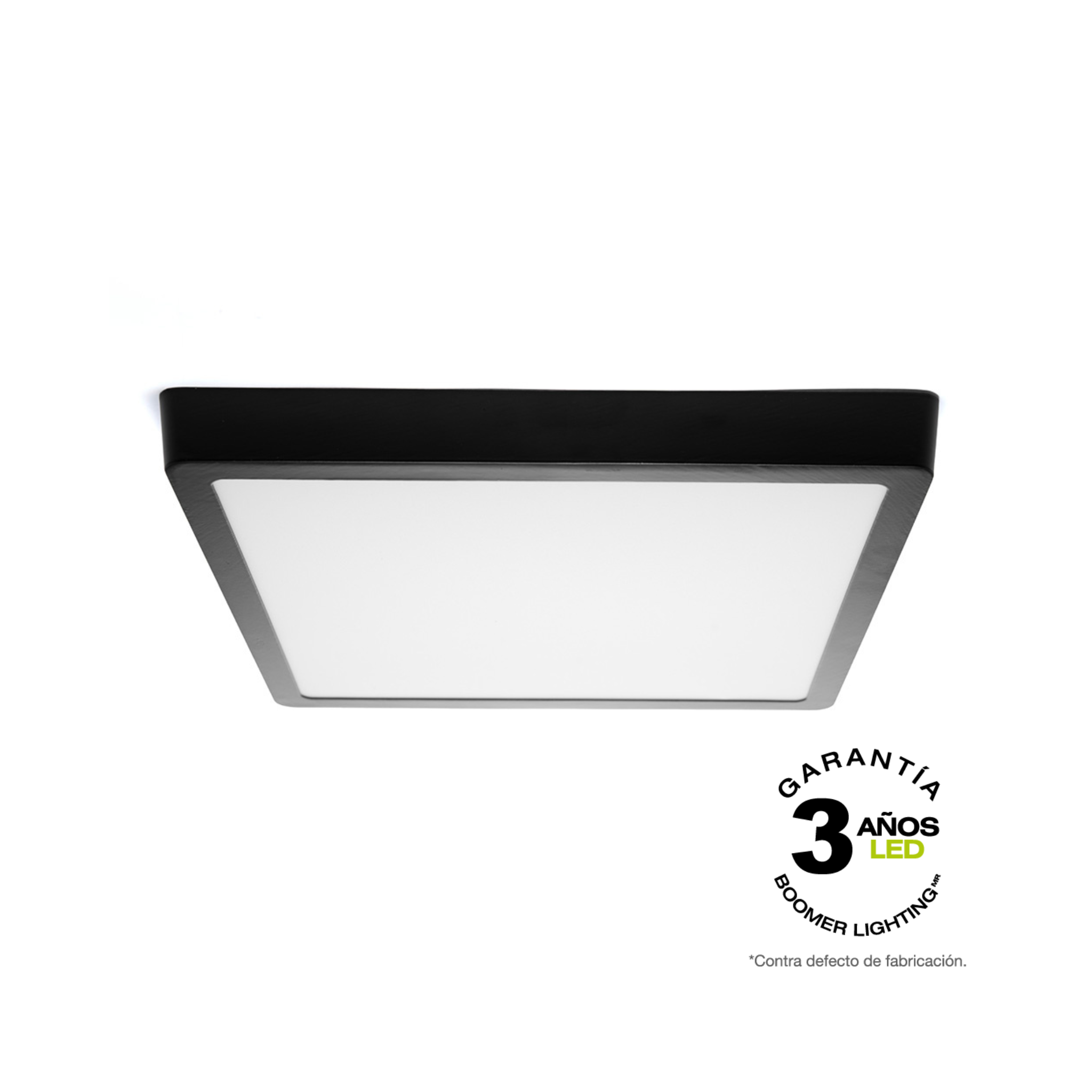 PANEL LED CUADRADO NEGRO 24W PARA SOBREPONER LUZ FRÍA
