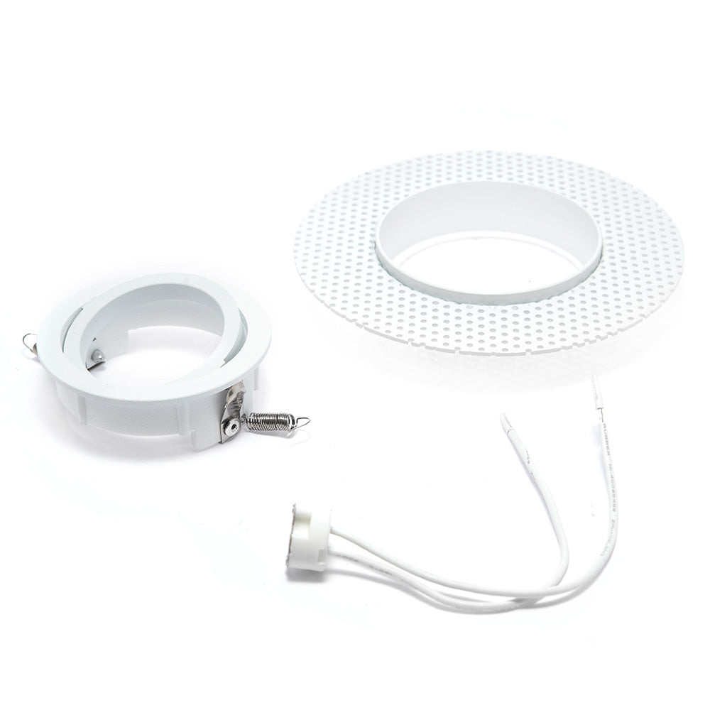 EMPOTRABLE Y5RD REDONDO BLANCO, BASE GU10 Y MR16, ALUMINIO