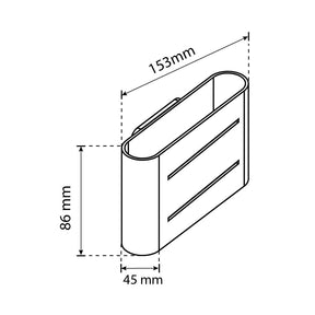 ARBOTANTE PARA PARED S BLANCO 10W, LUZ CÁLIDA, IMÁN INTERIOR