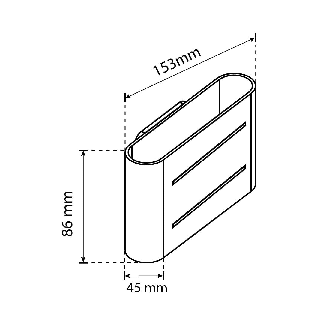 ARBOTANTE PARA PARED S NEGRO 10W, LUZ CÁLIDA, IMÁN INTERIOR