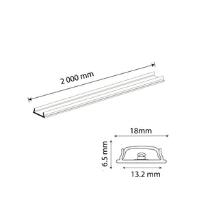 PERFIL ALUMINIO FLEXIBLE PLATA PARA TIRA LED, 3M, IP44