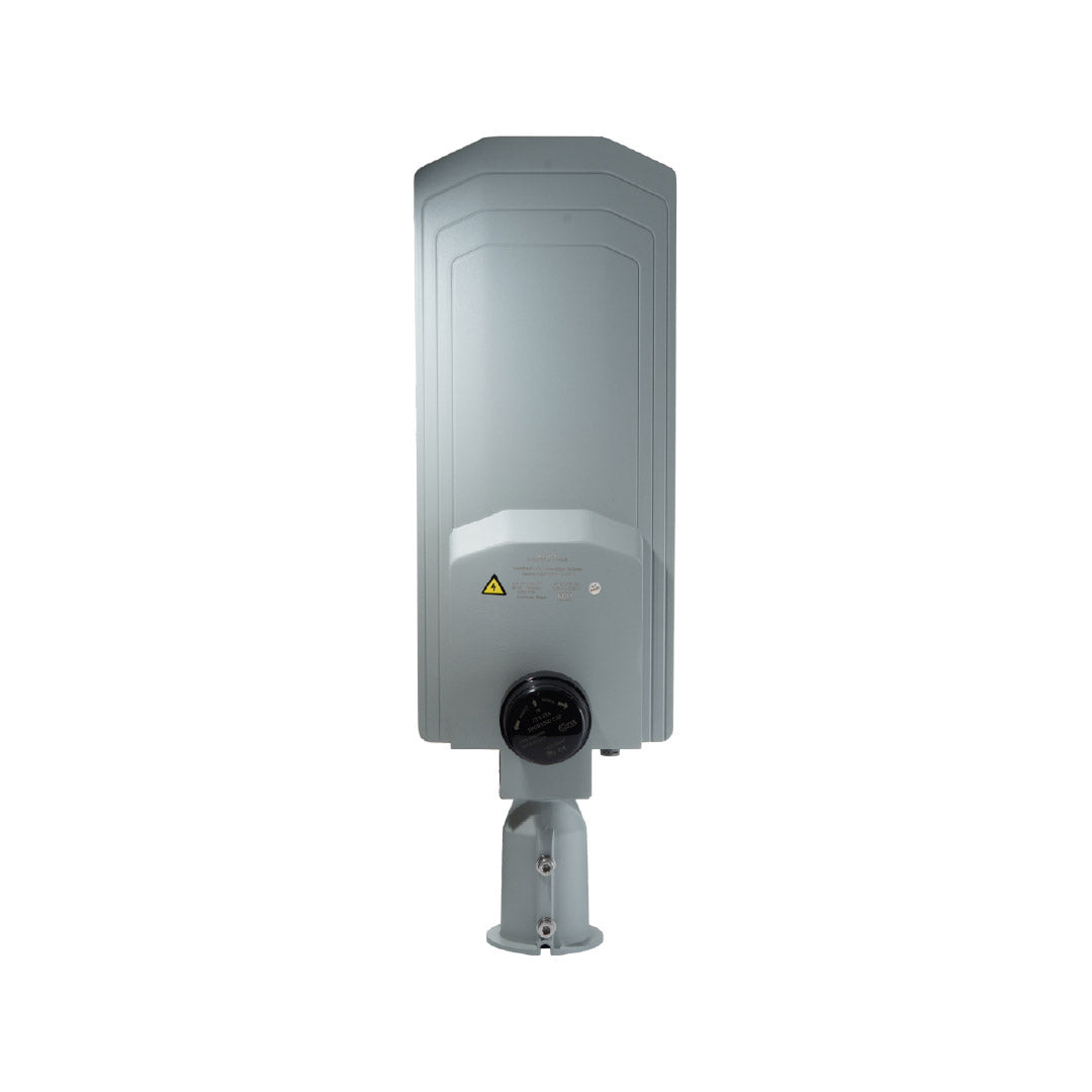 LUMINARIA URBANA CON BASE NEMA 3 PINES 150W LUZ FRÍA, IK08
