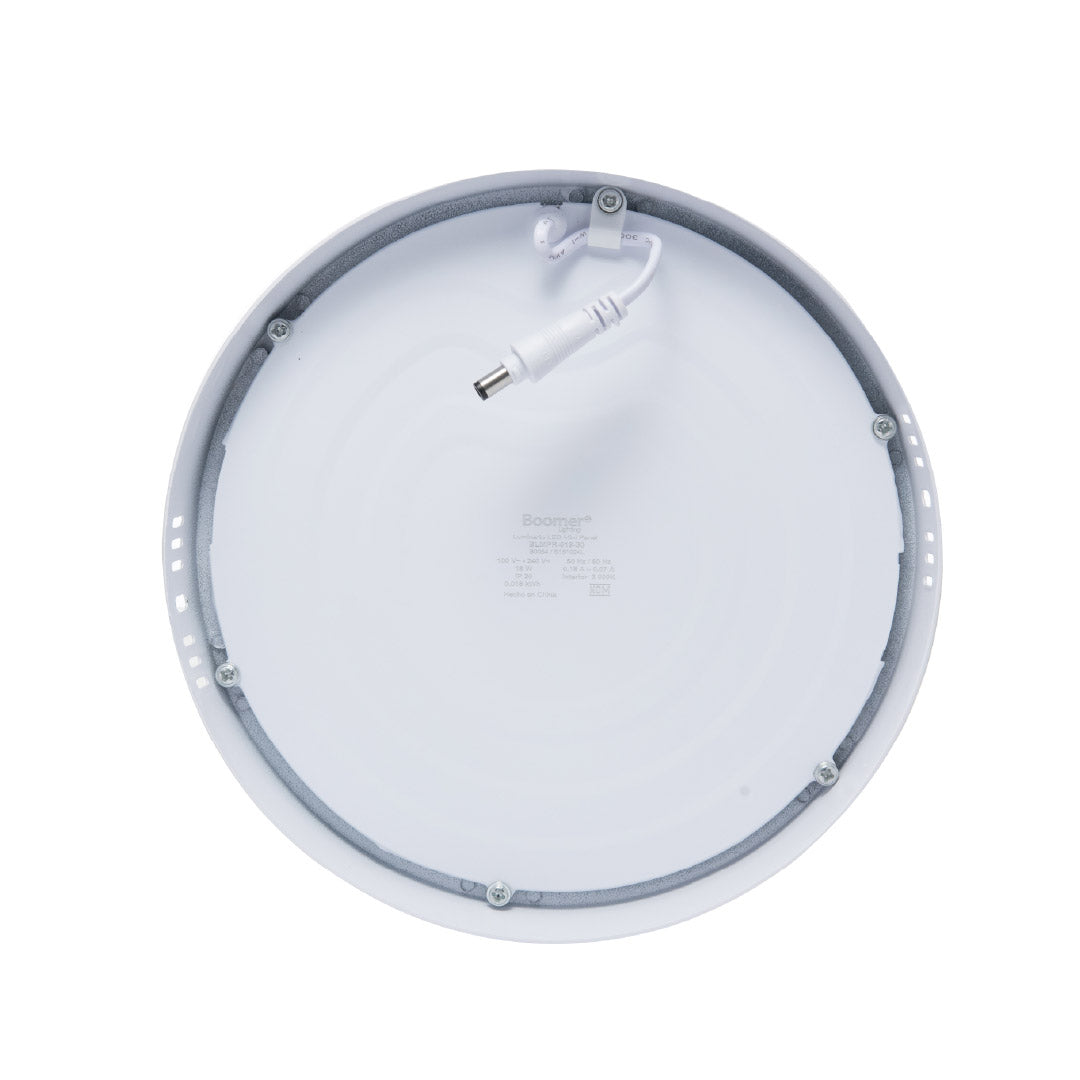 LÁMPARA PANEL LED REDONDO PARA SOBREPONER, 18W, LUZ CÁLIDA