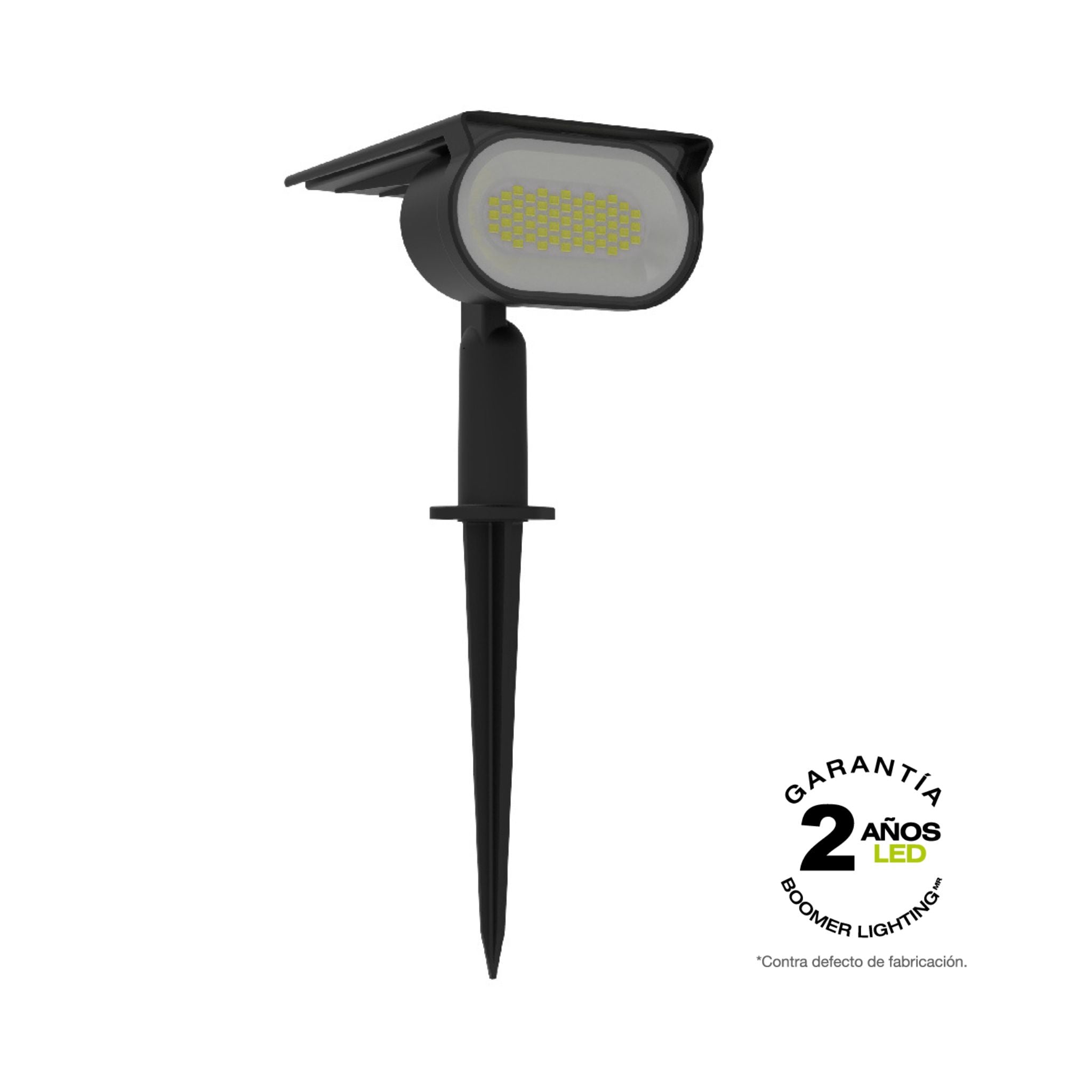 ESTACA SOLAR LED PARA JARDÍN LUZ CÁLIDA 2 PIEZAS 120° IP65