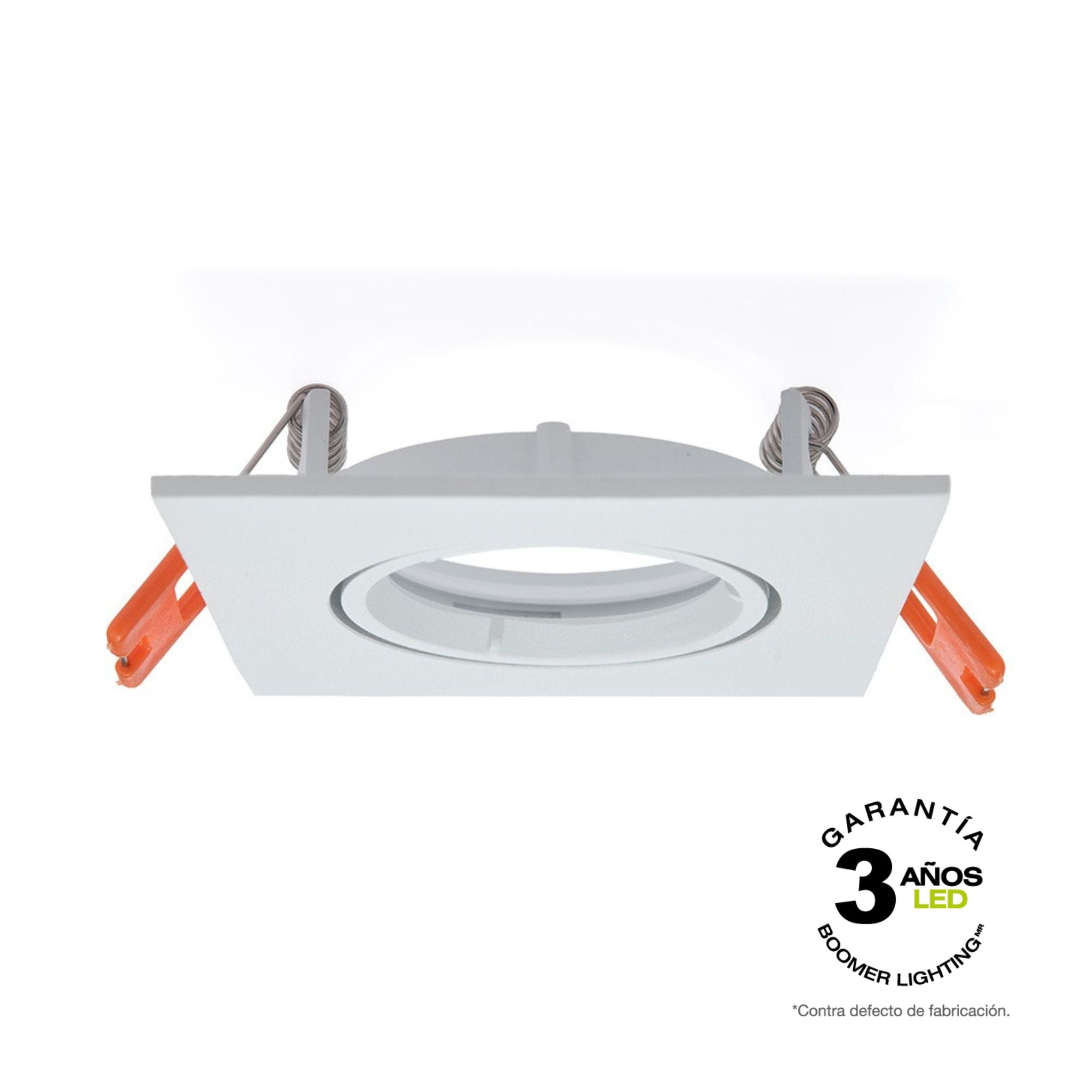 EMPOTRABLE DIRIGIBLE CUADRADO BLANCO BASE MR16 DE ALUMINIO 8W IP20