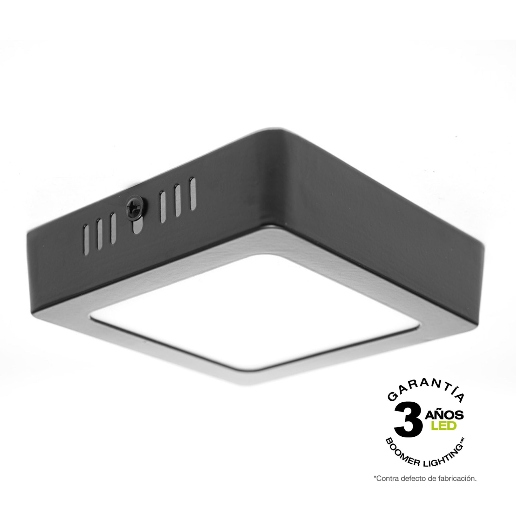 PANEL LED CUADRADO NEGRO DE LUZ CÁLIDA O FRÍA DE 6W