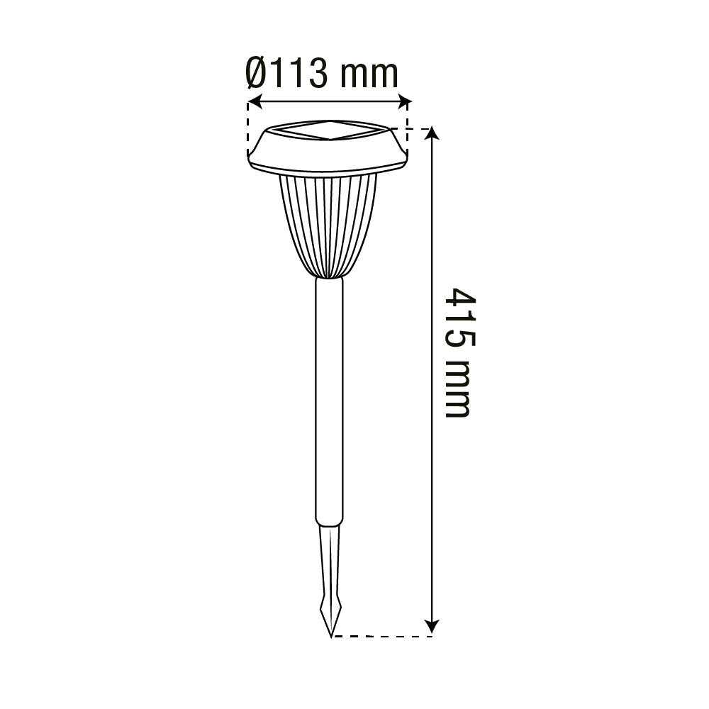 LÁMPARA SOLAR LED TIPO ESTACA, LUZ RGB, PARA JARDÍN EXTERIOR
