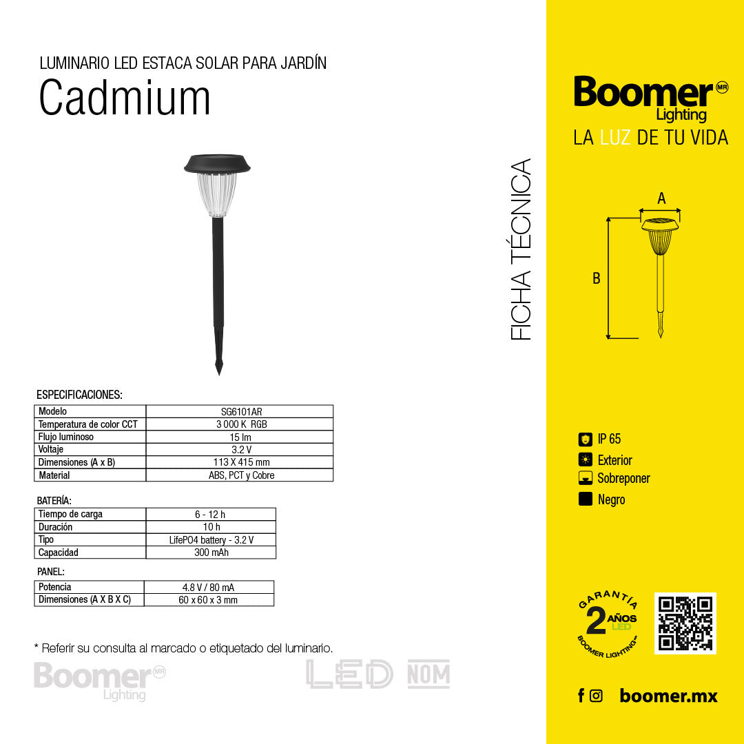 LÁMPARA SOLAR LED TIPO ESTACA, LUZ RGB, PARA JARDÍN EXTERIOR