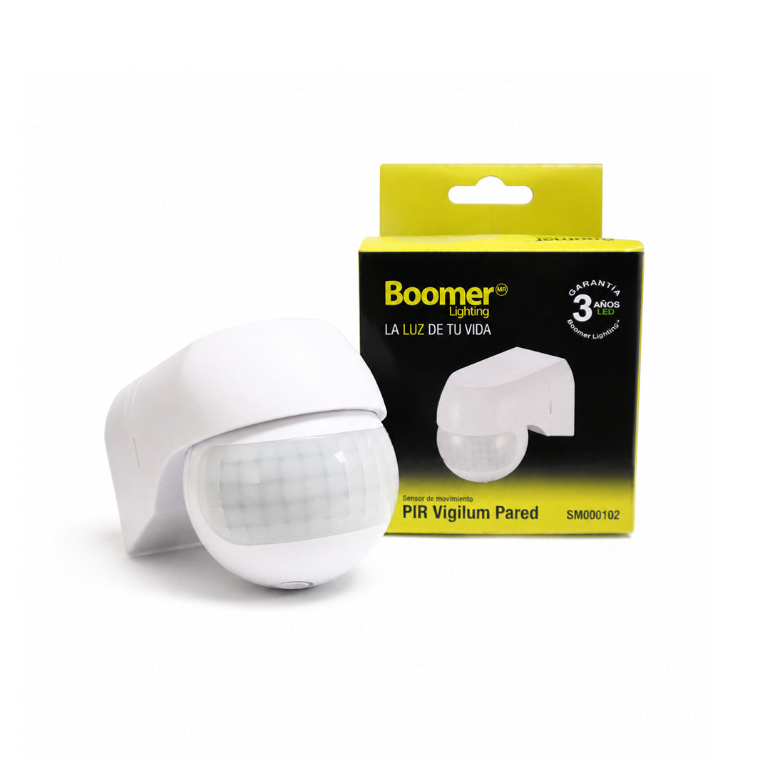 SENSOR DE MOVIMIENTO PIR PARA PARED 200W 180 GRADOS