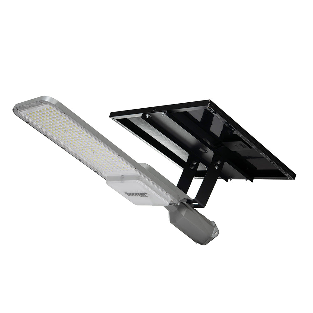 LUMINARIA EXTERIOR CON PANEL SOLAR REGULUS, 100W, LUZ FRÍA