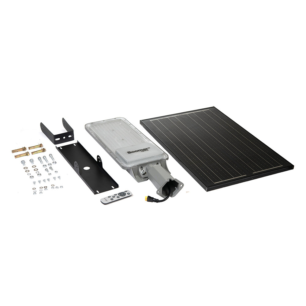 LUMINARIA EXTERIOR CON PANEL SOLAR REGULUS, 200W, LUZ FRÍA