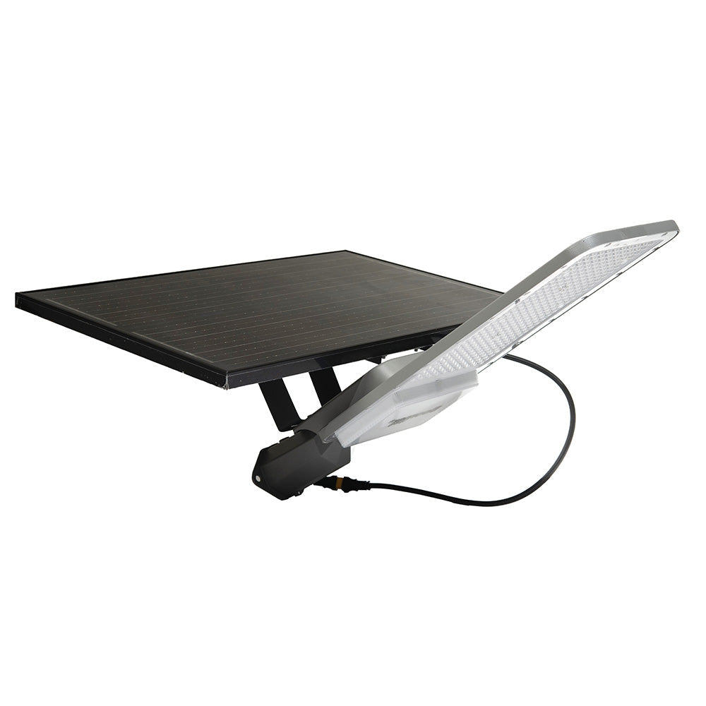 LUMINARIA EXTERIOR CON PANEL SOLAR REGULUS, 200W, LUZ FRÍA