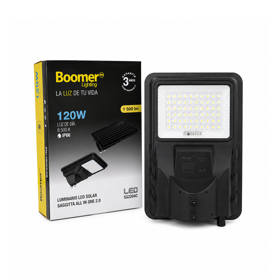 LUMINARIA EXTERIOR SOLAR ALL IN ONE 120W LUZ FRÍA