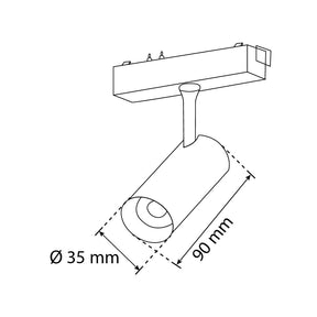 LUMINARIO HS-ION SPOT LIGHT BLANCO D35, 6W, 3000K, 568LM