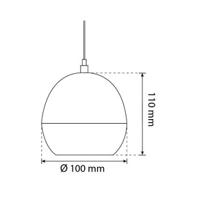 LUMINARIO HS-ION APPLE PENDANT NEGRO, 10W, 5000K, 940LM