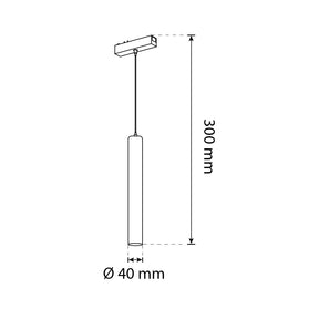 LUMINARIO HS-ION PENDANT D40 M1 BLANCO, 6W, 5000K, 558LM