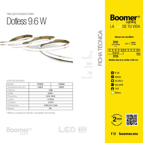 TIRA LED DOTLESS ROLLO 5 METROS, 9.6W, 4000K, 24V, IP40