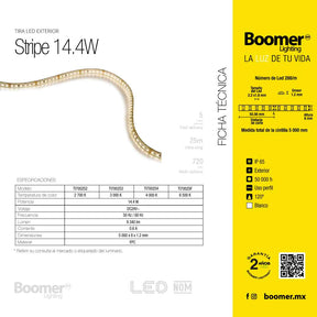 TIRA LED ROLLO DE 5 METROS 14.4W, 6500K, 24V, IP20, EXTERIOR